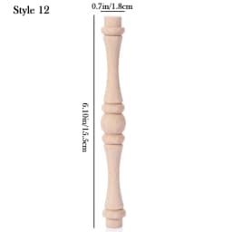 Rubber Wood Furniture Foot Legs Wood Carved European Cabinet Foot Vintage Home Decor Flower Ornament Furniture Decoration