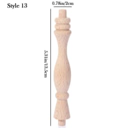 Rubber Wood Furniture Foot Legs Wood Carved European Cabinet Foot Vintage Home Decor Flower Ornament Furniture Decoration