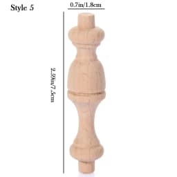 Rubber Wood Furniture Foot Legs Wood Carved European Cabinet Foot Vintage Home Decor Flower Ornament Furniture Decoration