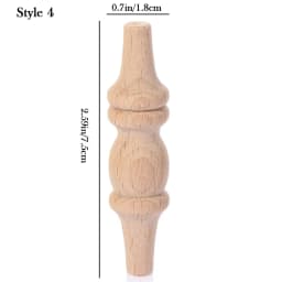 Rubber Wood Furniture Foot Legs Wood Carved European Cabinet Foot Vintage Home Decor Flower Ornament Furniture Decoration