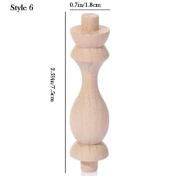 Rubber Wood Furniture Foot Legs Wood Carved European Cabinet Foot Vintage Home Decor Flower Ornament Furniture Decoration