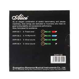 Alice Violin Strings AWR10/AWR10E Multifilament Synthetic Core Al-Mg And Pure Silver Winding Medium Tension