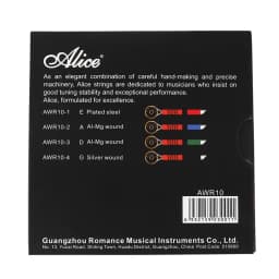 Alice Violin Strings AWR10/AWR10E Multifilament Synthetic Core Al-Mg And Pure Silver Winding Medium Tension