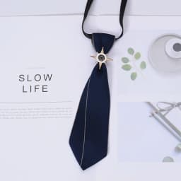 Hand-made Black Ribbon Bow Tie for Women Fashion Crystal Shirt Blouse Bowknot School Student Shirt Business Clothing Accessories