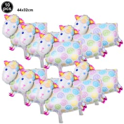10pcs/lot Mini Cow Balloons Cow Head Foil Balloons Baby Shower Decorations Farm Theme Animal Birthday Party Supplies