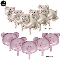 10pcs/lot Mini Cow Balloons Cow Head Foil Balloons Baby Shower Decorations Farm Theme Animal Birthday Party Supplies