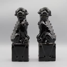 Pair of Foo Dogs, Fu Dogs, Buddha Dogs, Chinese Guardian Lions, Ceramic Sculpture, Home Decoration