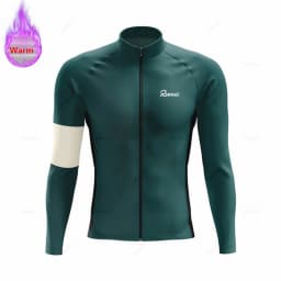 New Winter Rvouei Cycling Clothing Men's Thermal Fleece Bicycling Clothing Set Outdoor MTB Bike Bib Pants Ropa Maillot Ciclismo