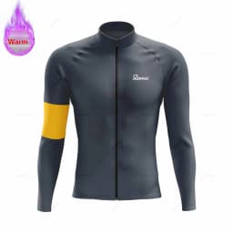 New Winter Rvouei Cycling Clothing Men's Thermal Fleece Bicycling Clothing Set Outdoor MTB Bike Bib Pants Ropa Maillot Ciclismo