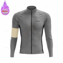 New Winter Rvouei Cycling Clothing Men's Thermal Fleece Bicycling Clothing Set Outdoor MTB Bike Bib Pants Ropa Maillot Ciclismo
