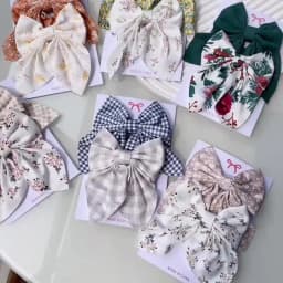 2Pcs/set Women Girls Sweet Print Bows Hair Clips Hairpins Ribbon Barrettes Duckbill Clip Headwear Female Summer Hair Accessories