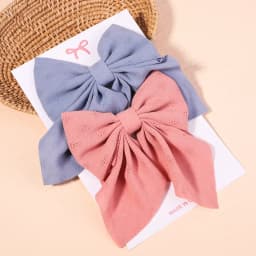 2Pcs/set Women Girls Sweet Print Bows Hair Clips Hairpins Ribbon Barrettes Duckbill Clip Headwear Female Summer Hair Accessories