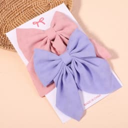 2Pcs/set Women Girls Sweet Print Bows Hair Clips Hairpins Ribbon Barrettes Duckbill Clip Headwear Female Summer Hair Accessories