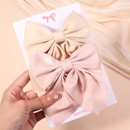2Pcs/set Women Girls Sweet Print Bows Hair Clips Hairpins Ribbon Barrettes Duckbill Clip Headwear Female Summer Hair Accessories