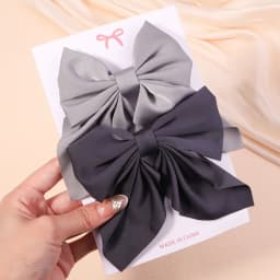 2Pcs/set Women Girls Sweet Print Bows Hair Clips Hairpins Ribbon Barrettes Duckbill Clip Headwear Female Summer Hair Accessories