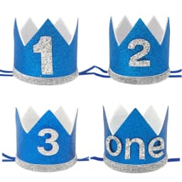 1Pcs Blue 1 2 3 One Happy Birthday Party Baby One Crown Headband Hat Birthday Baby Shower 1st Birthday Party Decoration Supplies