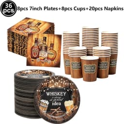 Whiskey Birthday Party Decorations Whiskey Bottle Foil Balloon Banner Cake Toppers Men Women 30th 40th 50th Birthday Party Decor