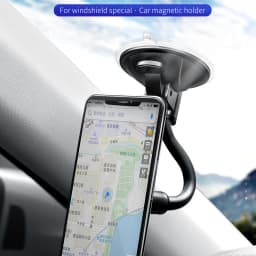 Hoco Universal Magnetic Phone Holder in Car For iPhone 17 Strong Suction Cup Dashboard Windshield Phone Holder For Samsung S20