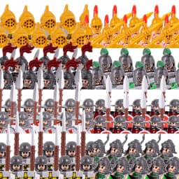 Medieval Knights Roman Soldier Building Blocks Military Weapons Armor Castle Figures Accessories Bricks Toys for Children Gifts
