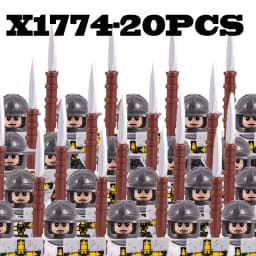 Medieval Knights Roman Soldier Building Blocks Military Weapons Armor Castle Figures Accessories Bricks Toys for Children Gifts
