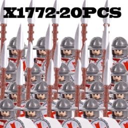 Medieval Knights Roman Soldier Building Blocks Military Weapons Armor Castle Figures Accessories Bricks Toys for Children Gifts