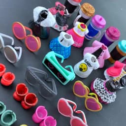 4pc origina doll clothes, bottles, shoes, glasses accessories for lols doll accessories hot sale