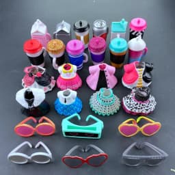 4pc origina doll clothes, bottles, shoes, glasses accessories for lols doll accessories hot sale