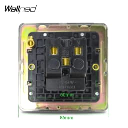 Wallpad EU Wall Socket Antique Brass Electrical Outlet Stainless Steel Panel German Schuko 4 Colors