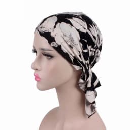New high quality Women Stretchy Turban Cotton Beanie Pre Tied Scarf Head Scarf Chemo Hat Cancer Scarves Lady Hair accessories