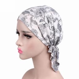 New high quality Women Stretchy Turban Cotton Beanie Pre Tied Scarf Head Scarf Chemo Hat Cancer Scarves Lady Hair accessories