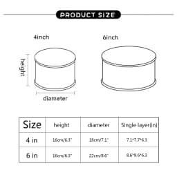 4/6 inch PVC Clear Cake Boxes Round Transparent Packaging Box for Birthday Wedding Anniversary Party Valentine Day Cake Gift Box