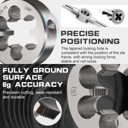 HAMPTON Thread Die Right Hand Die UN UNC UNF UNEF 5/16 3/8 7/16 1/2 5/8 9/16 3/4 Thread Die Threading Tools Screw Die