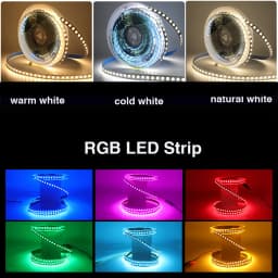 12V 24V Led Strip 5054 2835 5050 60 120 240Leds/m Waterproof Cool/Warm/Natrual White RGB Flexible LED Ribbon Tape Light Lamp 5m