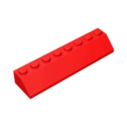 Gobricks GDS-736 ROOF TILE 2X8/45 - 2x8 45 Slope roof tiles compatible with lego 4445 children's DIY Educational Building Blocks