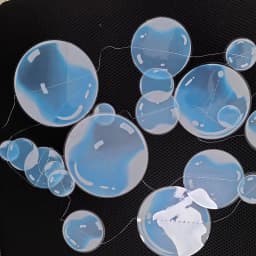 1pc String 2m Under the Sea White Bubble Garlands Hanging Banner Little Mermaid Birthday Party Photo Props Baby Shower Decors