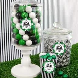Football Soccer Theme Party Decor Stickers Labels Customize Text Happy Birthday Personalized Stickers Soccer Party Decor