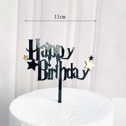 Dark Cartoon Happy Birthday Acrylic Cake Topper Cute Boy Witch Cake Topper For Kids Birthday Party Cake Decorations Baby Shower