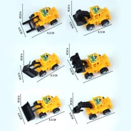 1set Construction Cake Topper Multi Type Excavator Bulldozer Toppers for Boy's Birthday Party Cake Decorations DIY Cake Supply