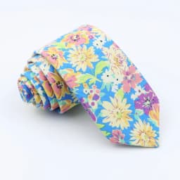 Brand New Floral Print Tie For Men Women Skinny Cotton Necktie For Wedding Casual Man's Neckties Classic Suits Flower Cravat