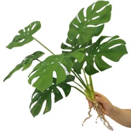 31in Large Fake Tropical Monstera Plants Artificial Palm Tree Plastic Leaf Water Plant for Office Desk Home Garden Greenery Deco