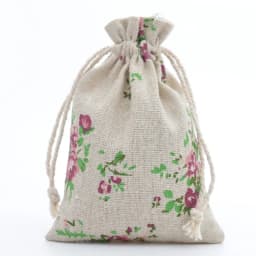 10pcs/lot Red Rose Printing Cotton Linen Bag Wedding Candy Drawstring Bag Travel Small Object Storage Bag Christmas Gift Bag