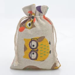 10pcs/lot Red Rose Printing Cotton Linen Bag Wedding Candy Drawstring Bag Travel Small Object Storage Bag Christmas Gift Bag
