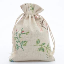 10pcs/lot Red Rose Printing Cotton Linen Bag Wedding Candy Drawstring Bag Travel Small Object Storage Bag Christmas Gift Bag