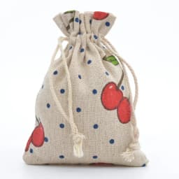 10pcs/lot Red Rose Printing Cotton Linen Bag Wedding Candy Drawstring Bag Travel Small Object Storage Bag Christmas Gift Bag