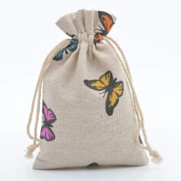 10pcs/lot Red Rose Printing Cotton Linen Bag Wedding Candy Drawstring Bag Travel Small Object Storage Bag Christmas Gift Bag