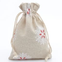 10pcs/lot Red Rose Printing Cotton Linen Bag Wedding Candy Drawstring Bag Travel Small Object Storage Bag Christmas Gift Bag
