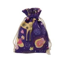 10pcs/lot Red Rose Printing Cotton Linen Bag Wedding Candy Drawstring Bag Travel Small Object Storage Bag Christmas Gift Bag