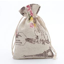 10pcs/lot Red Rose Printing Cotton Linen Bag Wedding Candy Drawstring Bag Travel Small Object Storage Bag Christmas Gift Bag