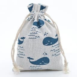 10pcs/lot Red Rose Printing Cotton Linen Bag Wedding Candy Drawstring Bag Travel Small Object Storage Bag Christmas Gift Bag