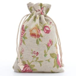 10pcs/lot Red Rose Printing Cotton Linen Bag Wedding Candy Drawstring Bag Travel Small Object Storage Bag Christmas Gift Bag